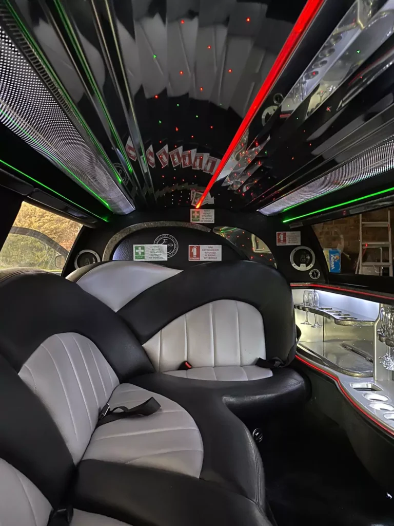 Silver Chrysler Baby Bentley limo hire London