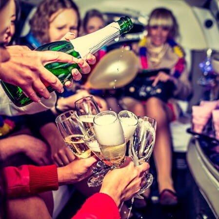 hen party in our limousine