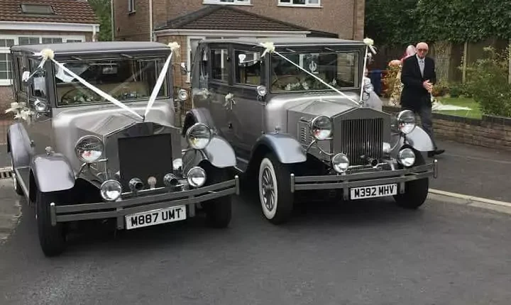 two regel Laundelette wedding cars