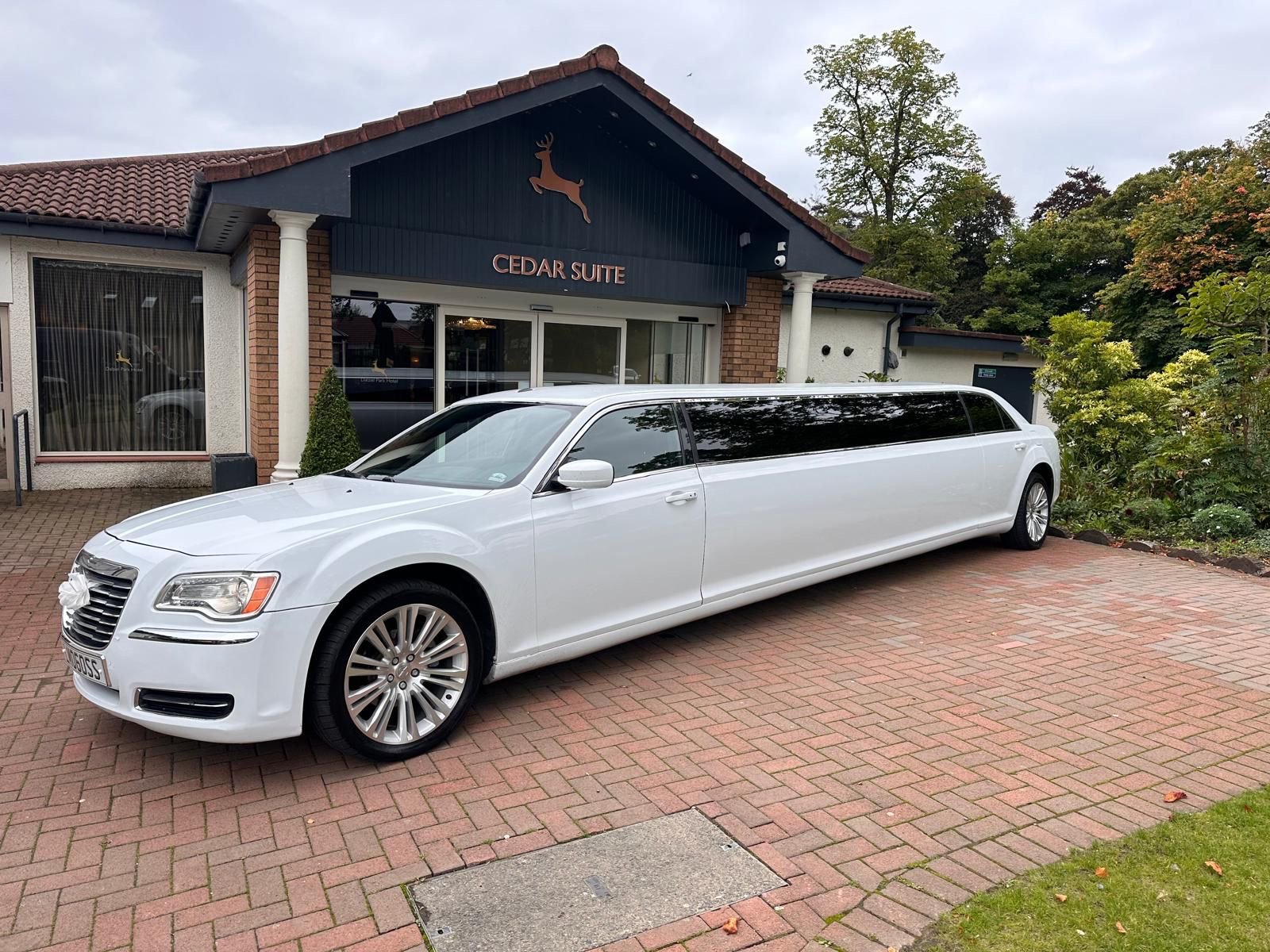 stretch chrysler baby bentley limo at London event
