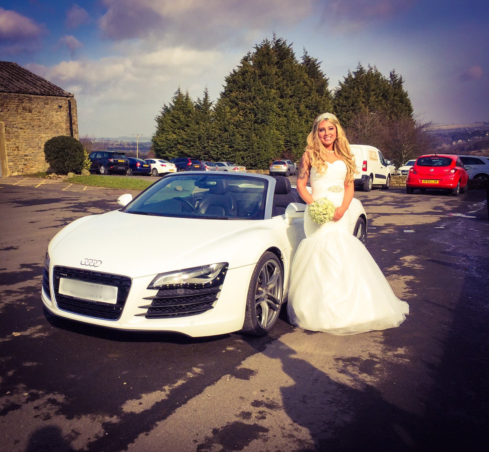 audi r8 hire for wedding london