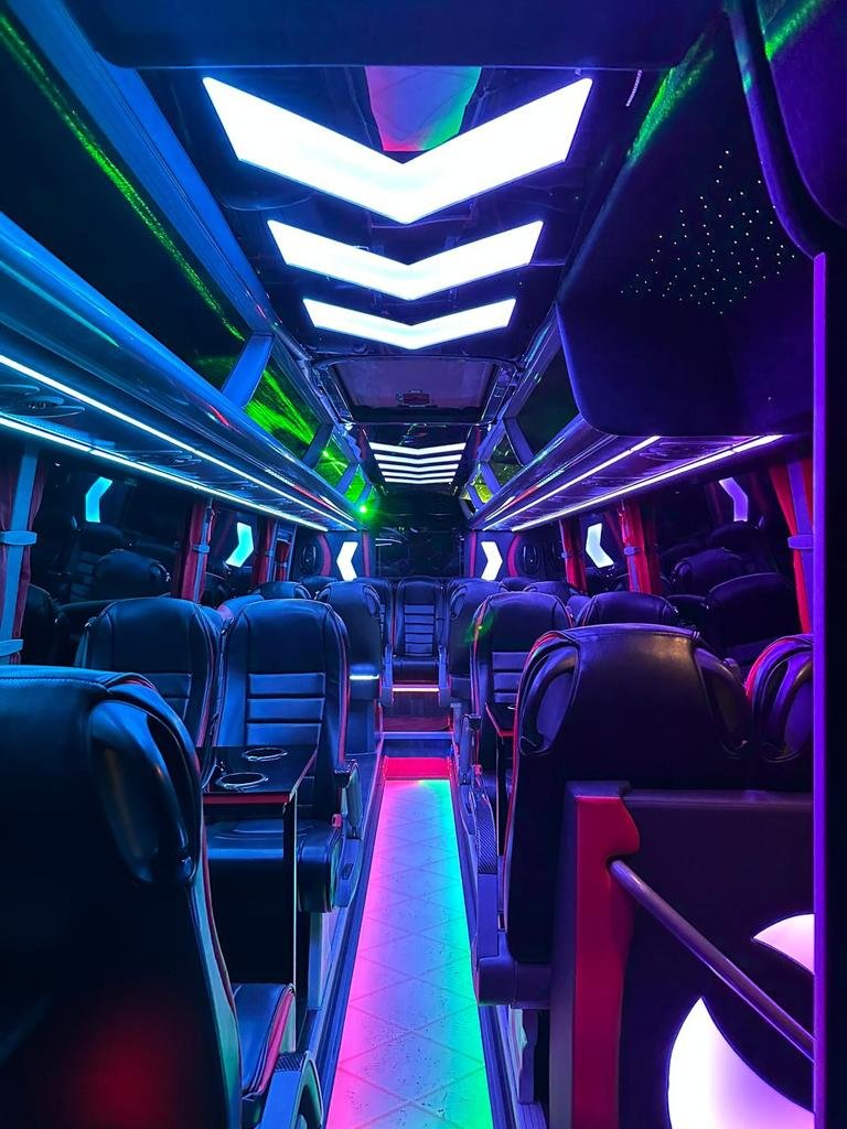 mercedes sprinter party bus interior