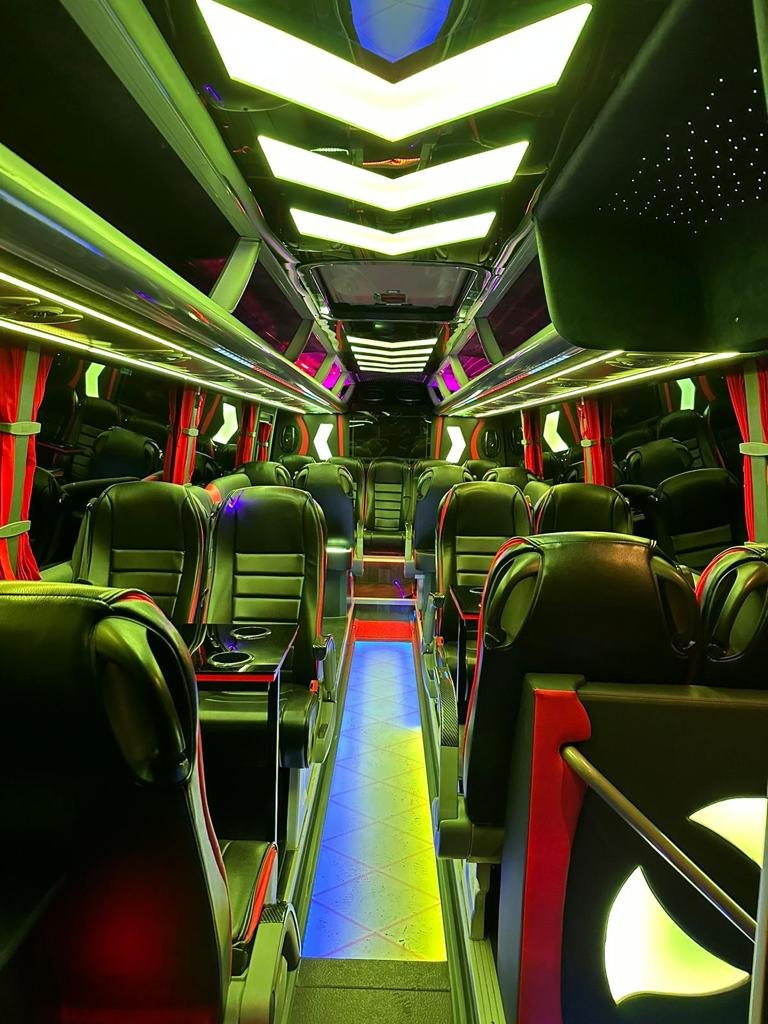 mercedes sprinter party bus interior