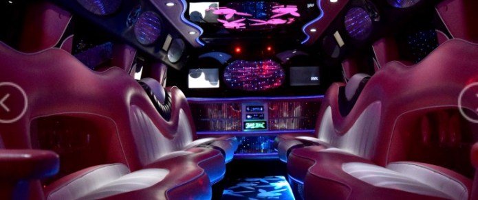 pink hummer limo interior