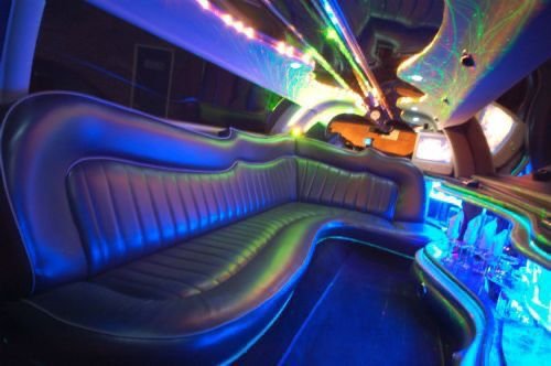 pink lincoln town car limo interior
