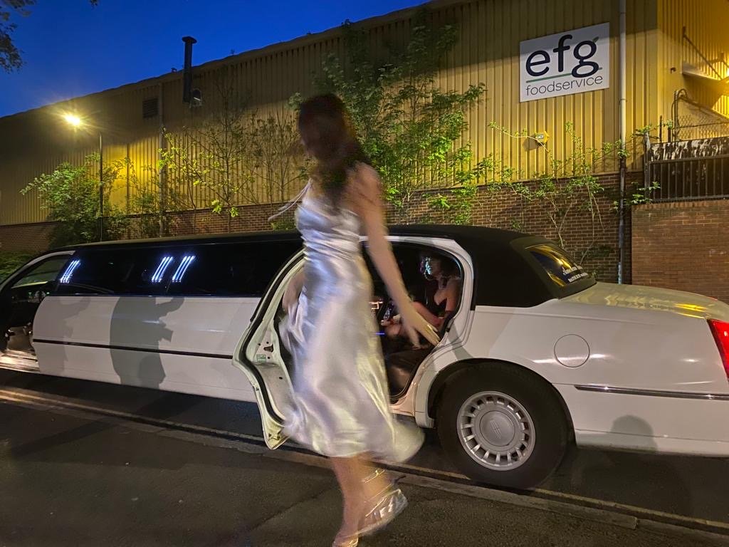 lincoln town car limousine at London night out