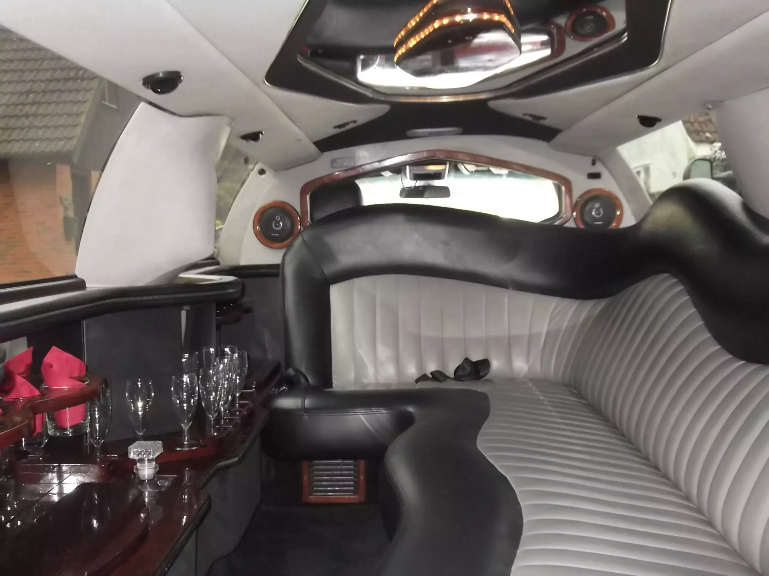 luxury lincoln town car limousine interior