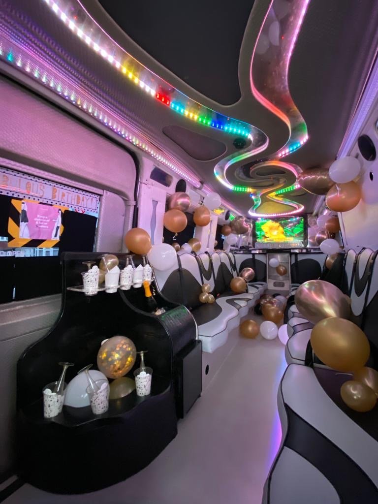 balloons decorated in volkswagen party bus