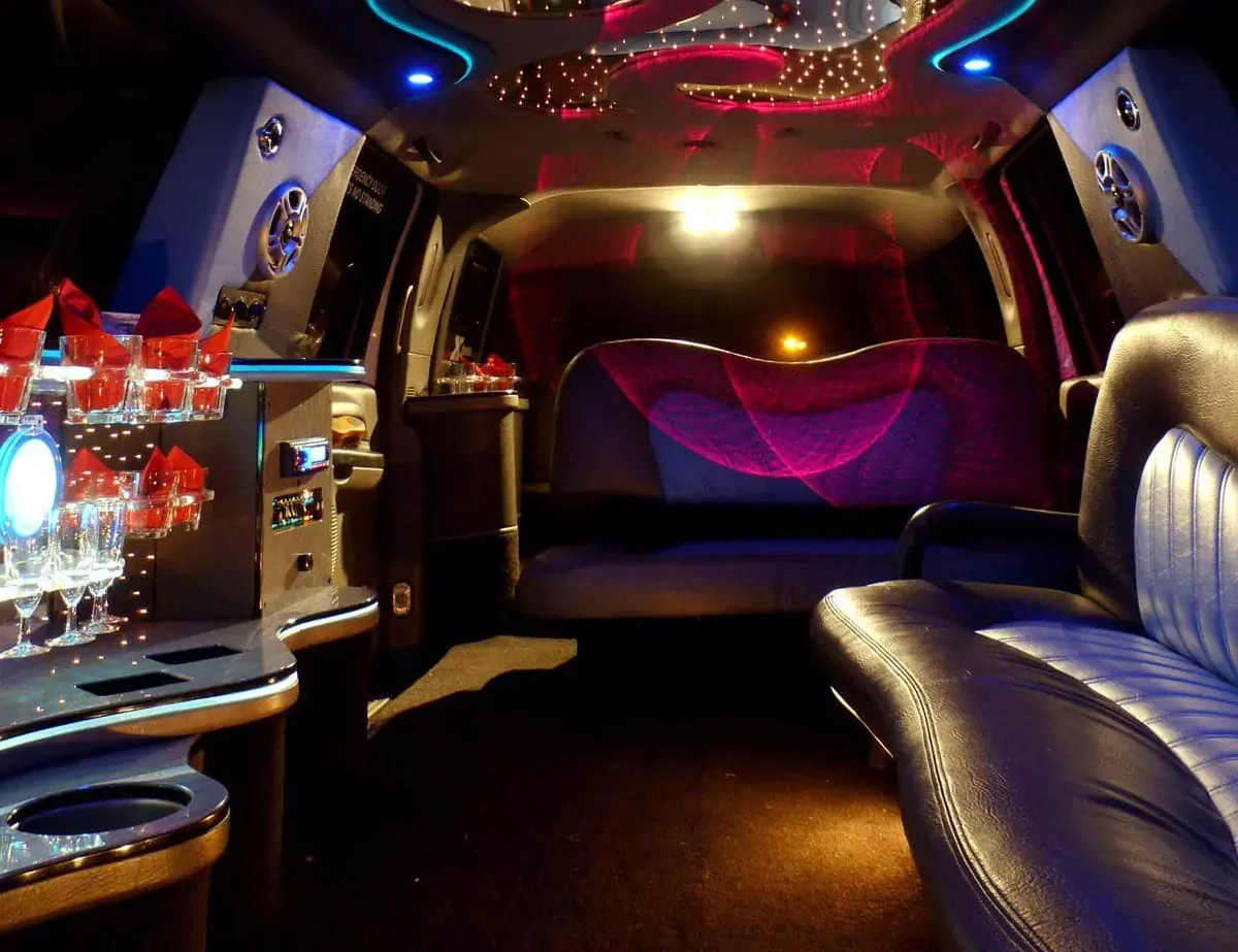 luxury ford excursion limo interior