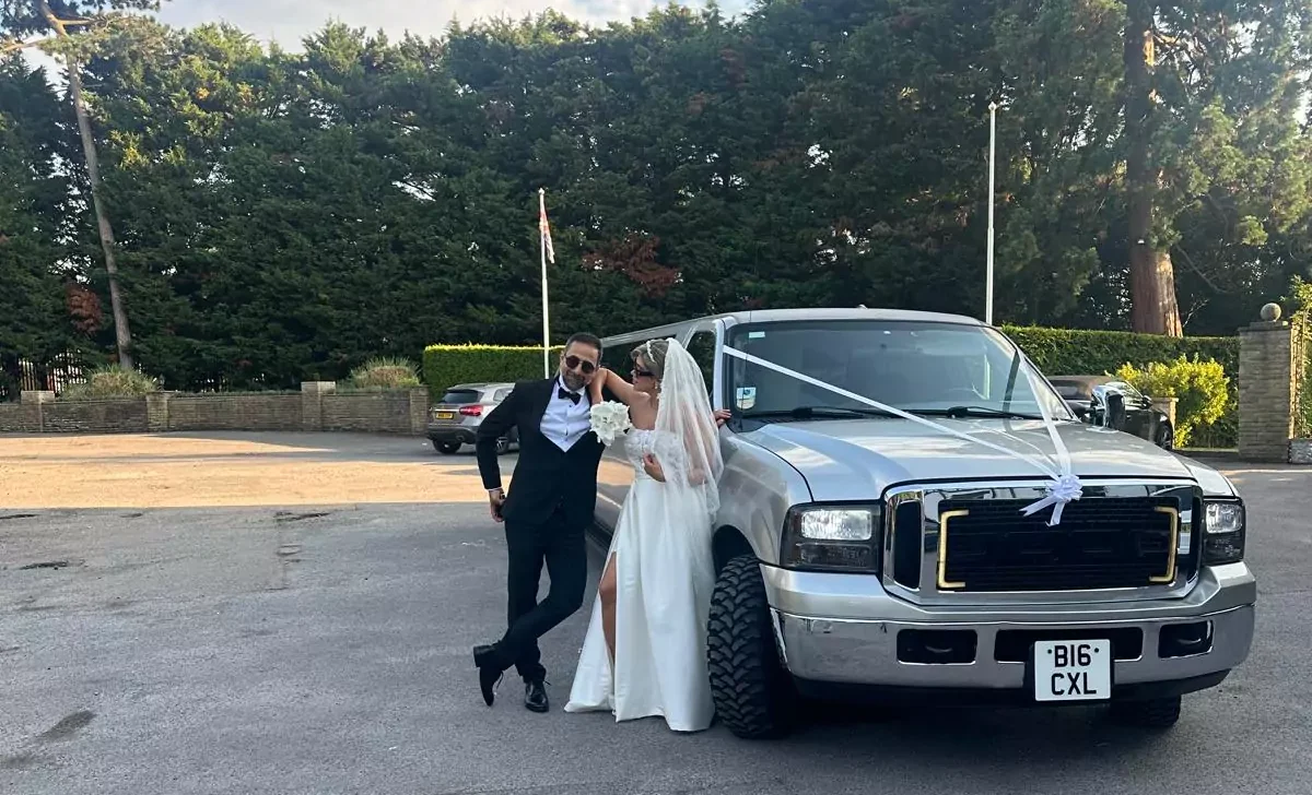 ford excursion used as wedding transport