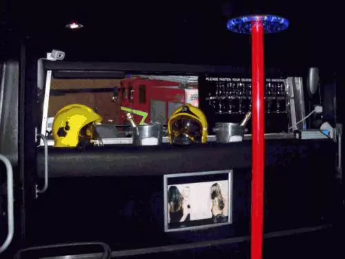 fire engine party bus interior