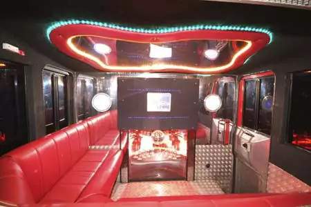 fire engine party bus interior